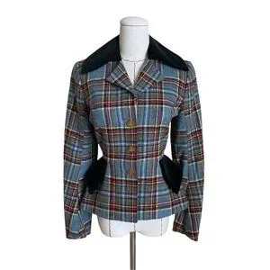 VIVIENNE WESTWOOD ジャケット Jacques puff-sleeve 836294 Jacques puff-sleeve cotton jacket in black - Vivienne